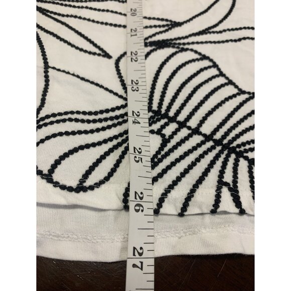 Chicos Weekends 4 Tropical Embroidered Cotton Top Blouse Coastal Grandma - Picture 6 of 8